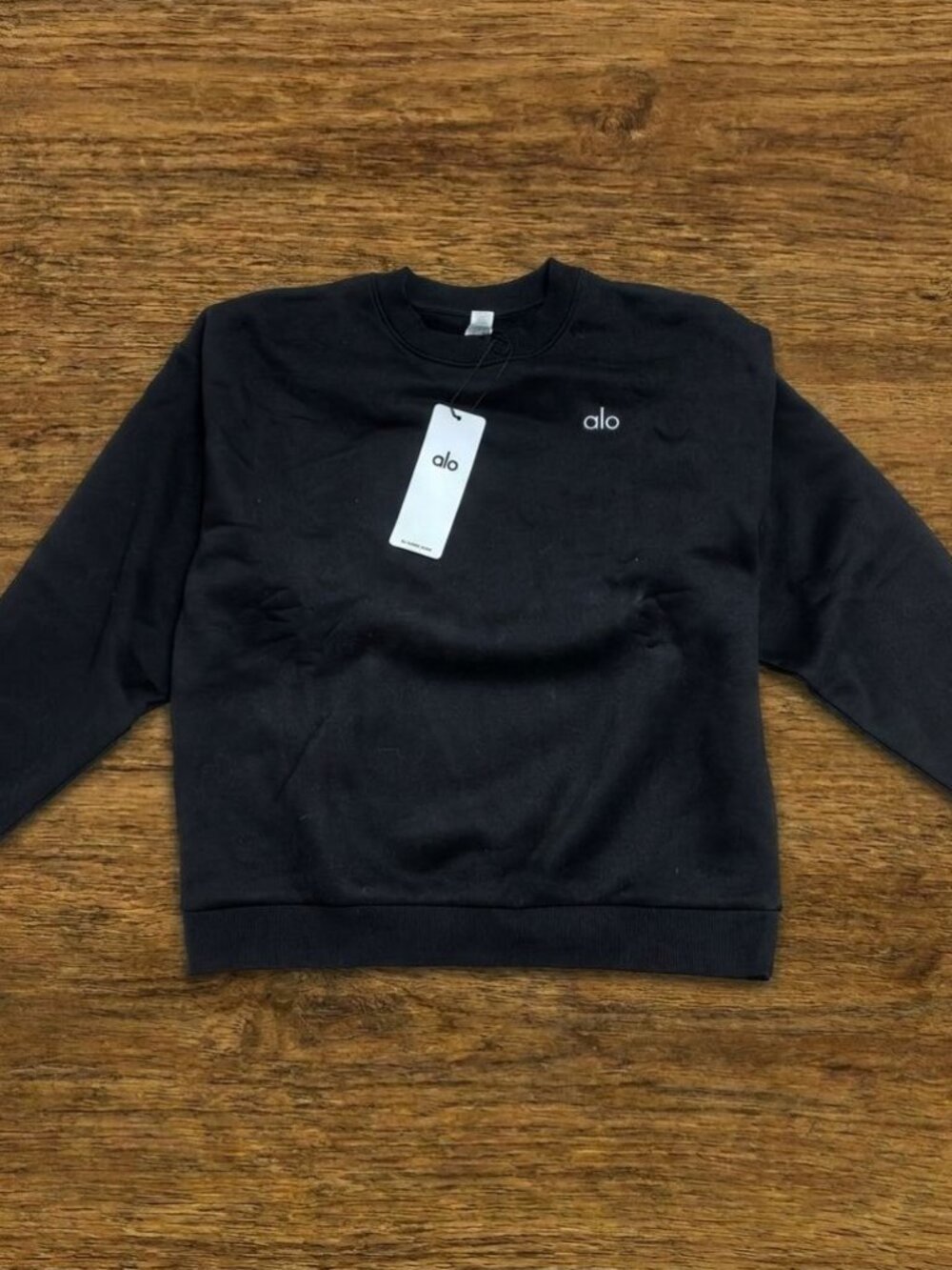 Alo Yoga Accolade Crew Neck Pullover Black XS